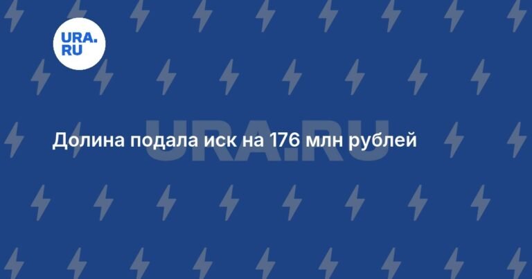 Долина подает иск на 176 миллионов рублей