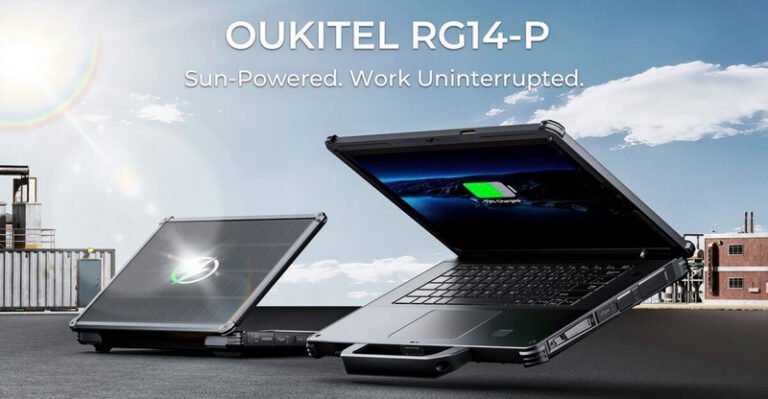 Oukitel представила защищённый ноутбук с солнечной панелью