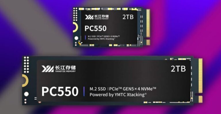 Первые полностью китайские SSD с PCIe 5.0: YMTC PC550