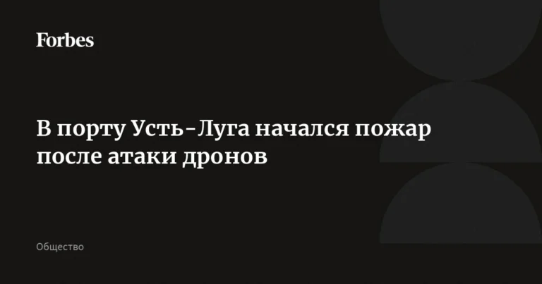 Пожар в порту Усть-Луга после атаки дронов: подробности и последствия