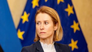 Пробки под Киевом из-за визита главы евродипломатии Каллас