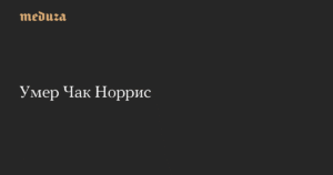 Умер легендарный актер и мастер боевых искусств Чак Норрис