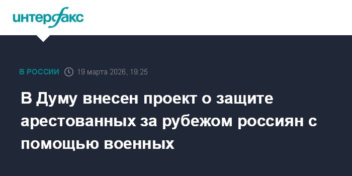 В Госдуму внесен законопроект о защите россиян за рубежом с помощью военных