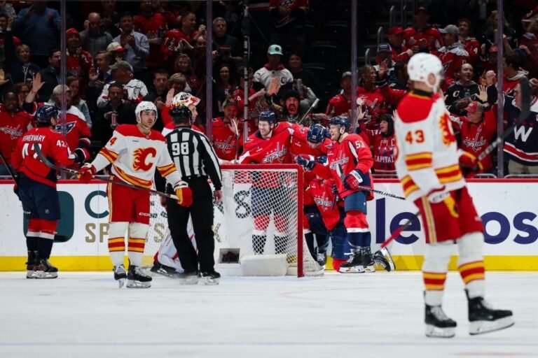 «Вашингтон» разгромил «Калгари» со счётом 7:3, несмотря на провал во втором периоде