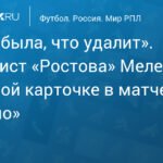 Виктор Мелехин: «Чуйка была, что удалит» - Футболист «Ростова» о красной карточке в матче с «Динамо»