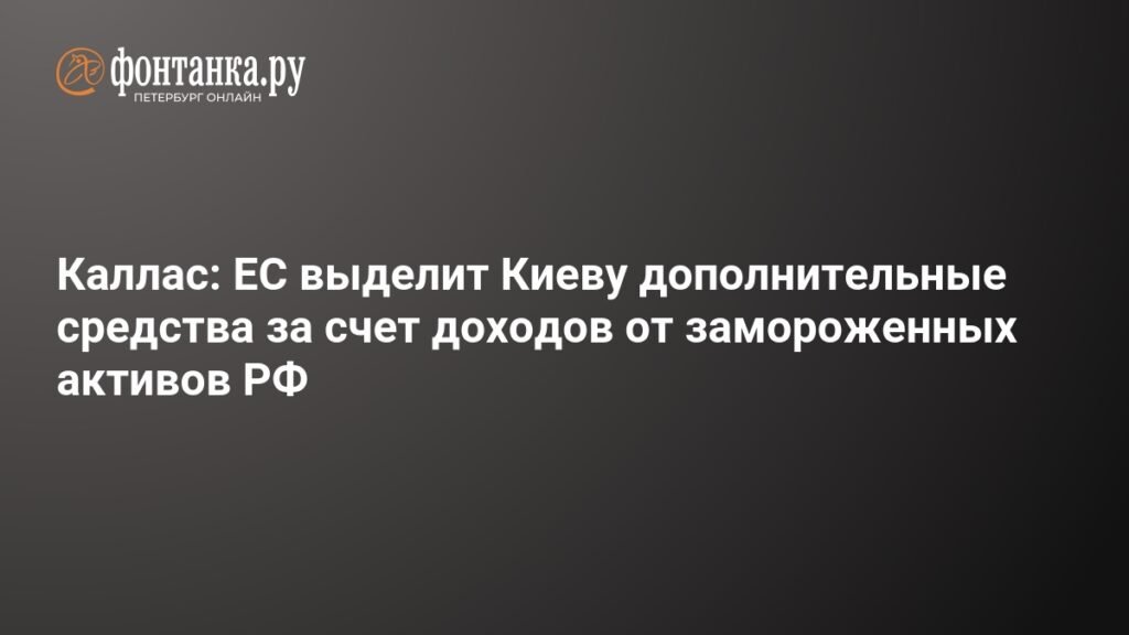ЕС выделит Украине 80 млн евро за счет замороженных активов РФ